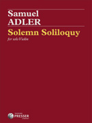 Adler Solemn Soliloquy - Solo Violin