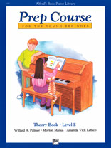 Alfred's Basic Piano Prep Course - Theory Bk E