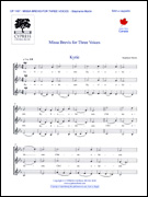 Martin Missa Brevis for Three Voices - SAA a cappella