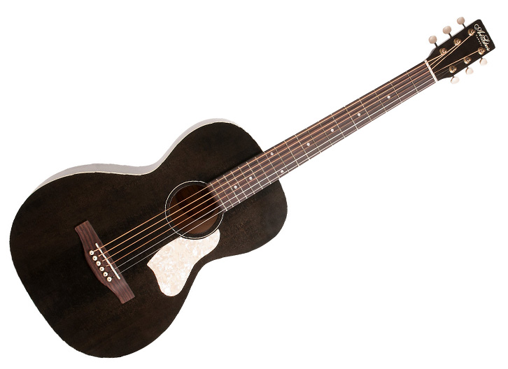 Art & Lutherie Roadhouse Acoustic-Electric Parlor Guitar - Faded Black