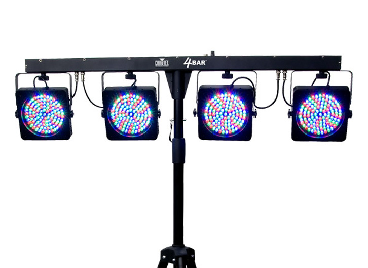 Chauvet 4-Bar Lighting System with Footswitch, Tripod & Bag