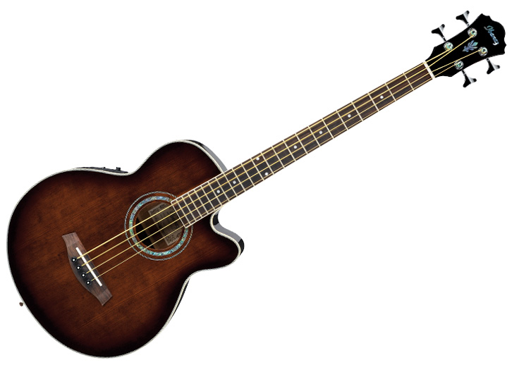 Ibanez AEB10E Acoustic-Electric Bass - Dark Violin Stain
