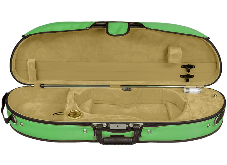 Bobelock Half Moon Fiberglass 4/4 Violin Case - Apple Green