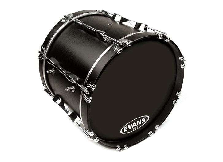Evans 24" MX2 Black Marching Bass Drum Head