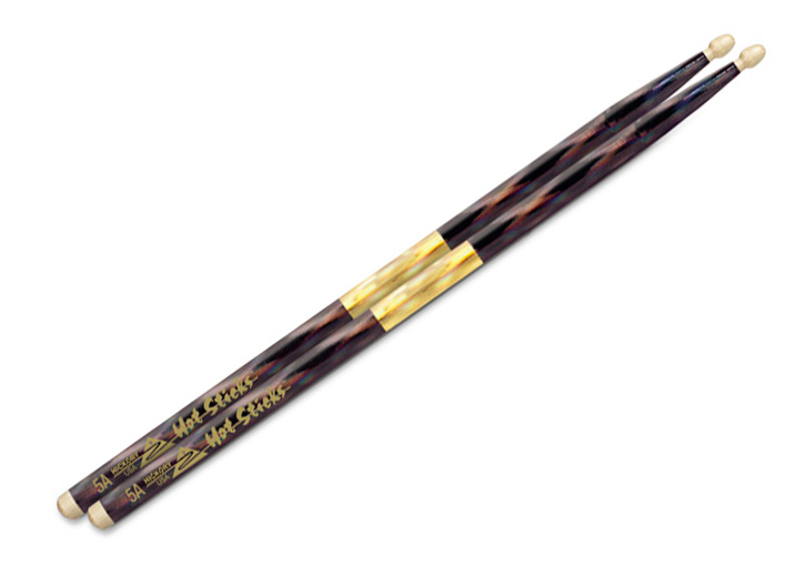 Hot Sticks Macrolus 5A Wood Tip Drum Stick Pair - Black 3D