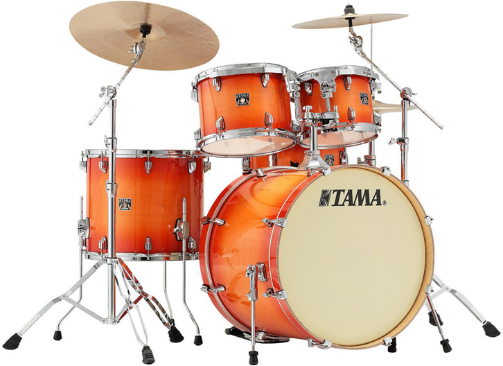 Tama Superstar Classic Lacquer 5pc Shell Kit - Tangerine Lacquer Burst