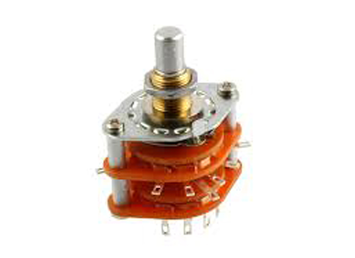 5-Position Rotary Switch - 4 Pole - Solid Shaft