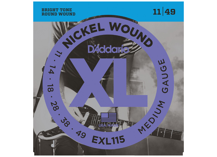 D'Addario EXL115 Nickel Guitar String Set  - Jazz/Rock .011-.049
