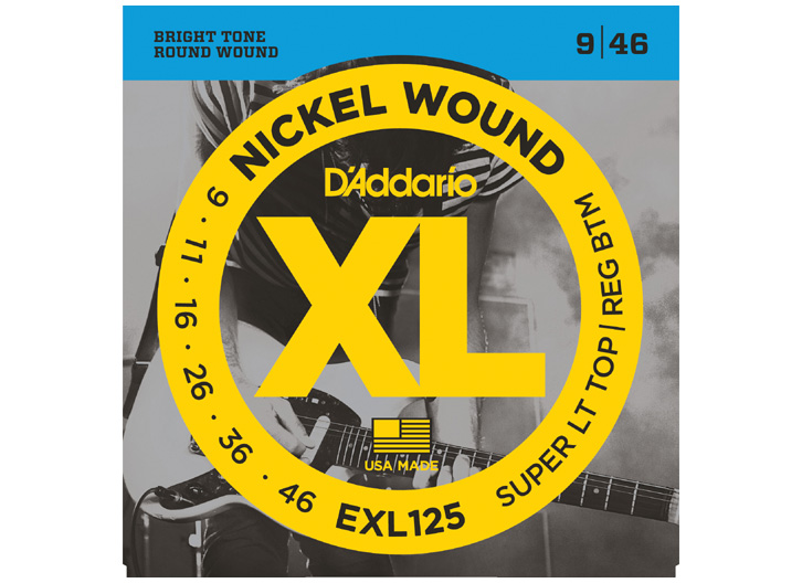 D'Addario EXL125 Nickel Guitar String Set - Super Light Top /Regular Bottom .009-.046