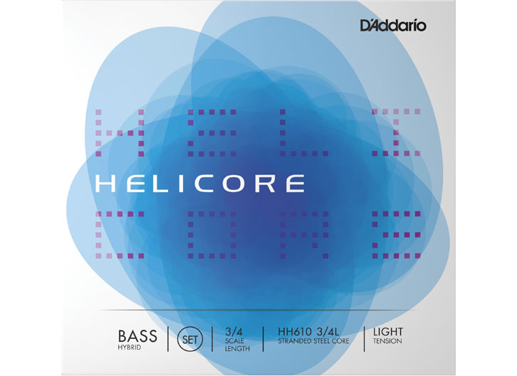 D'Addario Helicore Hybrid Bass String Set - 3/4 Scale - Light Tension