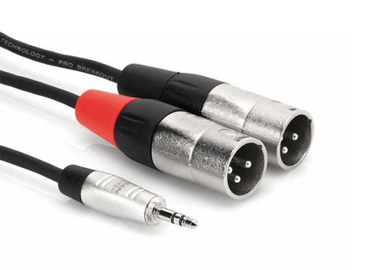 Hosa HMX-006Y Pro Stereo Breakout Cable - 3.5mm TRS Male to Dual XLR Male