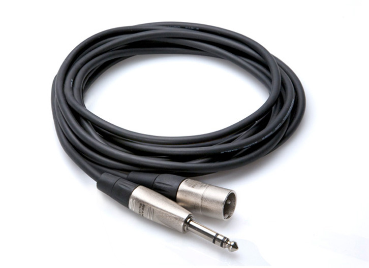 Hosa HSX-010 1/4" TRS-M - XLR-M Audio Cable - 10'