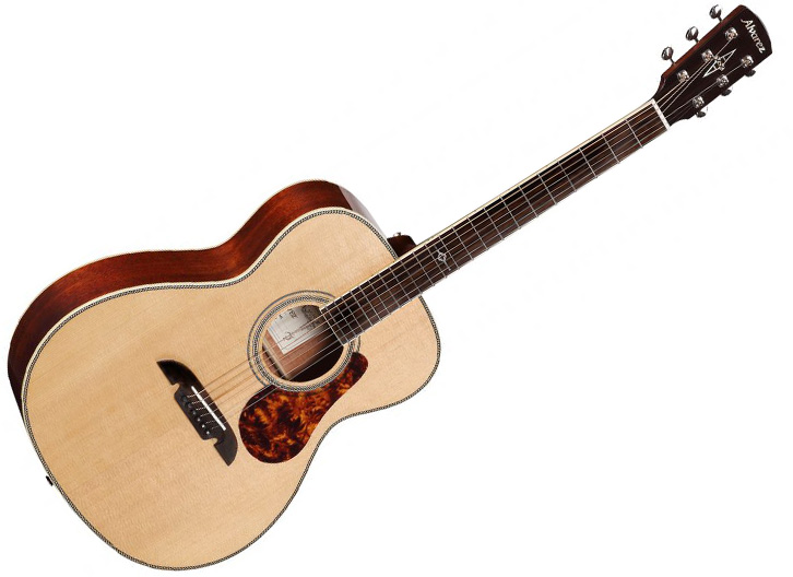 Alvarez MF60OM Masterworks Herringbone OM Acoustic Guitar - Natural w/ Hardshell Case