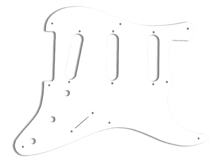 Allparts PG-0550-025 1-Ply Pickguard for Stratocaster (8 hole) - White