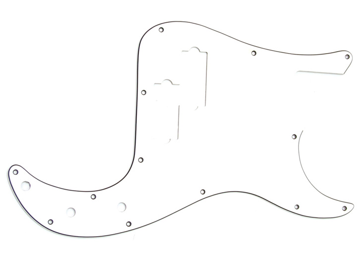 Allparts PG-0750-035 3-Ply Pickguard for Precision Bass - White