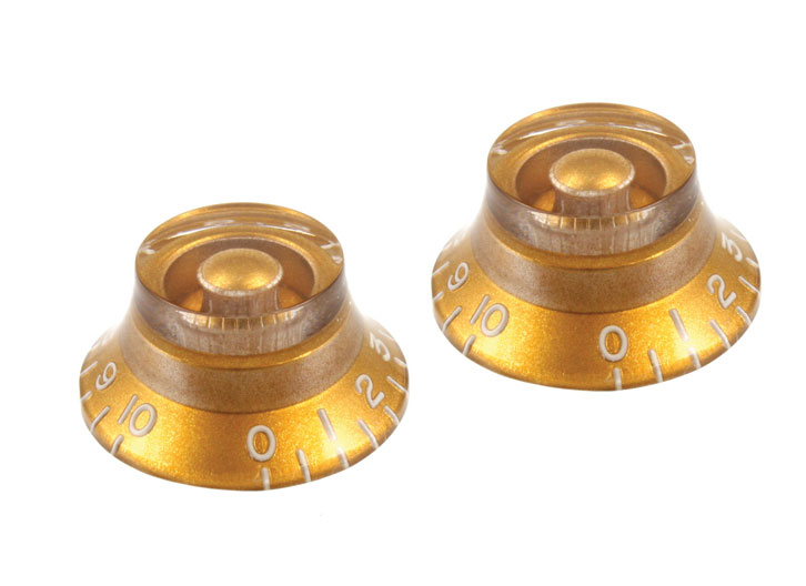 Allparts PK-0140-032 Vintage Bell Style Knob Pair - Gold