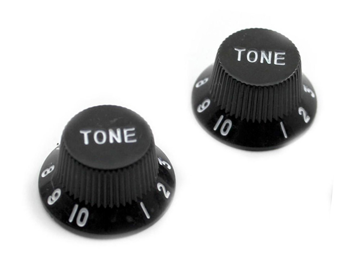 Allparts PK-0153-023 Strat Style Tone Knobs (2) - Black