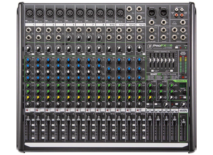 Mackie ProFX16 Professional 16-Channel Compact Mixer with Effects & USB I/O