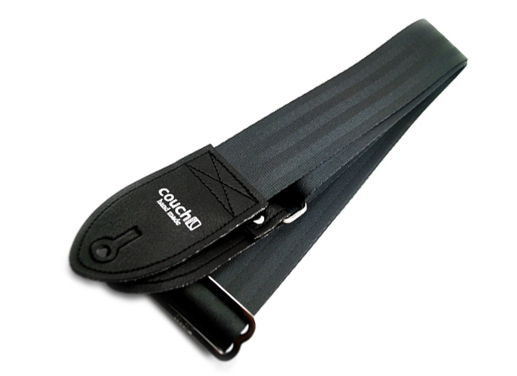 Couch Recycled Seatbelt Webbing Guitar Strap - Black
