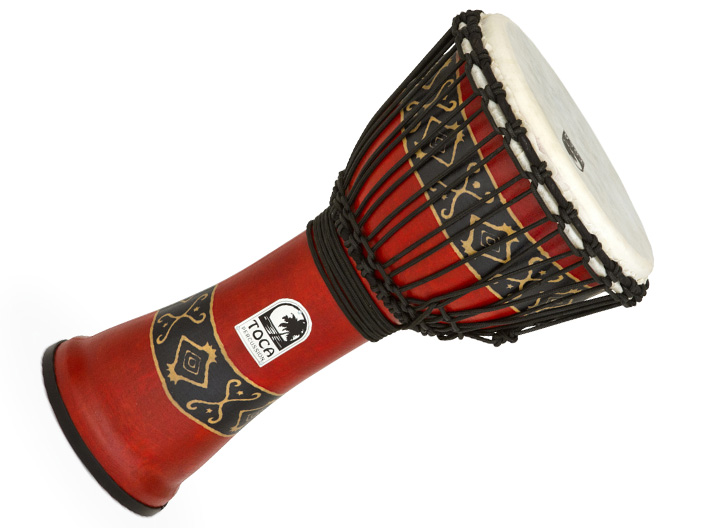 Toca 10" Freestyle Rope-Tuned Djembe - Bali Red