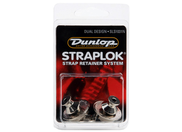 Dunlop SLS103 Dual Design Straplock Pair - Nickel