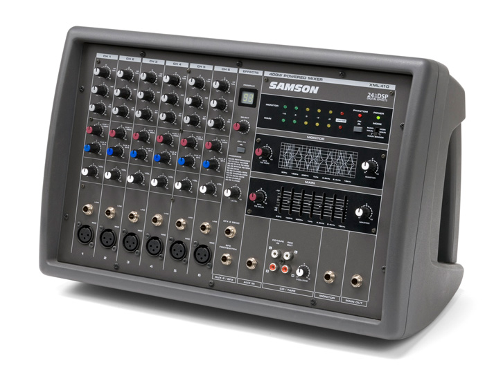 Samson XM410 6-Channel 400w Powered Mixer with DSP
