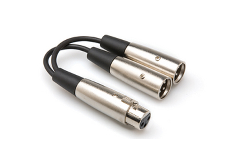 Hosa YXM-121 XLR-F - Dual XLR-M Microphone Splitter Cable